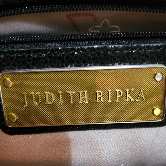 Judith Ripka Black BOW Clutch with Silver Accents EUC - Picture 2 of 14